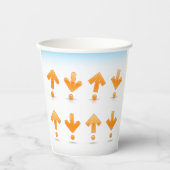 Orange Arrows Pappbecher (Vorderseite)