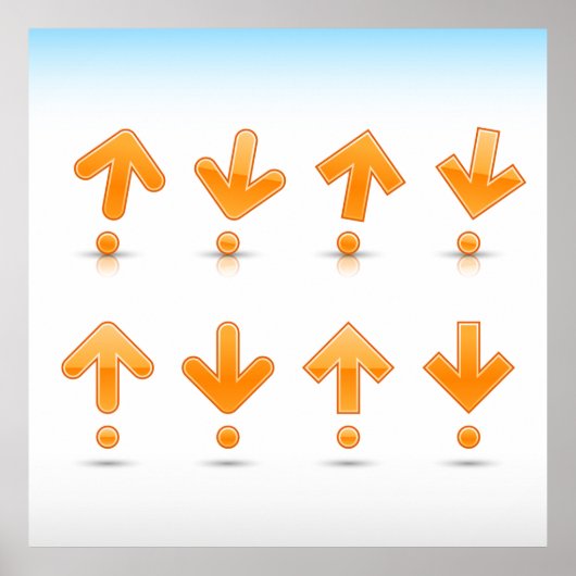 Orange Arrows Poster (Vorne)