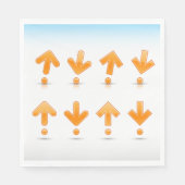 Orange Arrows Serviette (Vorderseite)