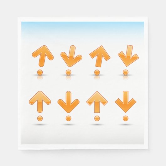 Orange Arrows Serviette (Vorderseite)