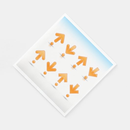 Orange Arrows Serviette (Ecke)