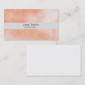 Orange Art Aquarell Moderne Stilelemente Visitenkarte (Vorne/Hinten)