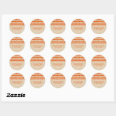 Orange Art Deco Border Wedding Stickers (Blatt)