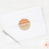 Orange Art Deco Border Wedding Stickers (Umschlag)