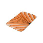 Orange Art Deco Design Badematte (Schrägansicht)