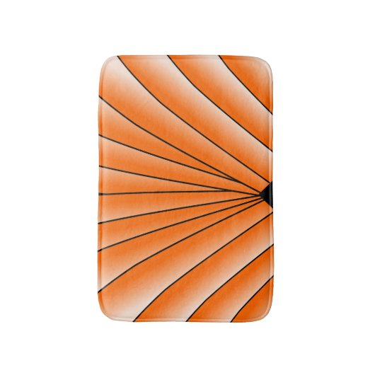 Orange Art Deco Design Badematte (Vorderseite Vertikal)