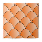 Orange Art Deco Design Fliese (Vorderseite)