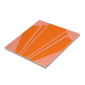 Orange Art Deco Design Fliese (Seite)