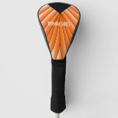 Orange Art Deco Design Golf Headcover (Vorderseite)