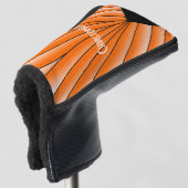 Orange Art Deco Design Golf Headcover (3/4 Vorderseite)
