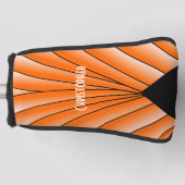 Orange Art Deco Design Golf Headcover (Vorderseite)