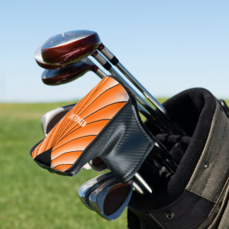 Orange Art Deco Design Golf Headcover