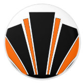 Orange Art Deco Design Keramikknauf (Vorderseite)
