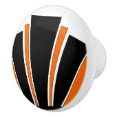 Orange Art Deco Design Keramikknauf (Rechts)