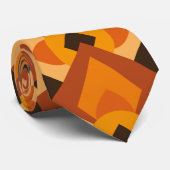 Orange Art Deco Neck Tie Krawatte (Gerollt)