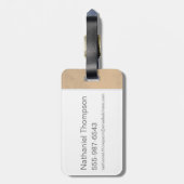 Orange Art Deco Obliviate Zaubergraphie Gepäckanhänger (Rückseite vertikal)