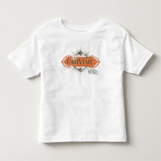 Orange Art Deco Obliviate Zaubergraphie Kleinkind T-shirt (Vorderseite)