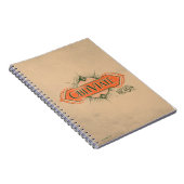 Orange Art Deco Obliviate Zaubergraphie Notizblock (Rechte Seite)