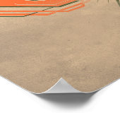 Orange Art Deco Obliviate Zaubergraphie Poster (Ecke)