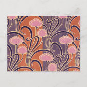 Orange Art Deco Pattern Postkarte (Vorderseite)
