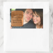 Orange Art Deco Rahmen Save the Date Sticker (Tasche)