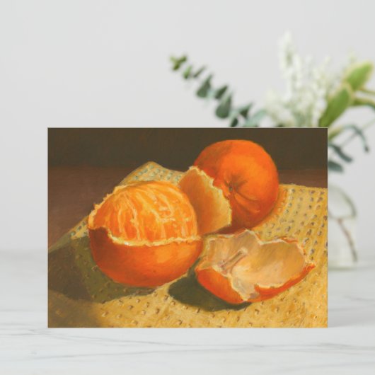 Orange Art Einladung (Stehend Vorderseite)