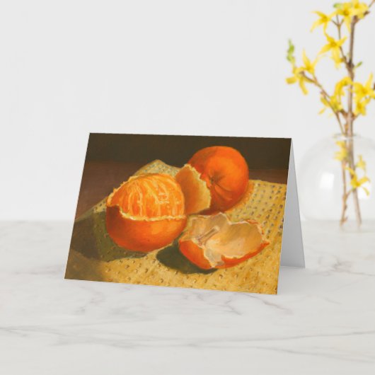 Orange Art Karte (Gelbe Blume)