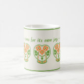 Orange Art Nouveau Blume Kaffee Tasse (Mittel)