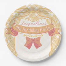 Orange Art Nouveau Prinzessinnen-Geburtstag