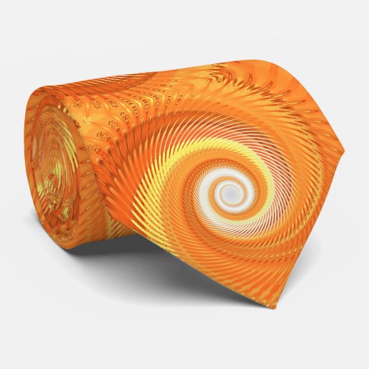 Orange Artistic Spiral Spin Streifen, modern frakt Krawatte (Gerollt)