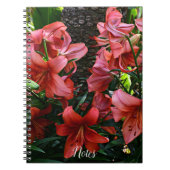 Orange Asiatic Lilies Floral Notizblock (Vorderseite)