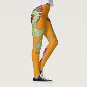 Orange asiatische Drache-Leggings--Golddrache, Leggings (Rechts)
