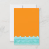 Orange at Sea Nautical Wedding RSVP Cards Karte (Rückseite)