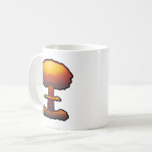 Orange Atom-/nukleare Explosions-Pilz-Wolke Kaffeetasse (Vorderseite Links)