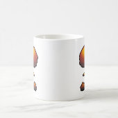 Orange Atom-/nukleare Explosions-Pilz-Wolke Kaffeetasse (Mittel)