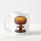 Orange Atom-/nukleare Explosions-Pilz-Wolke Kaffeetasse (Links)