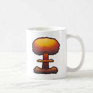 Orange Atom-/nukleare Explosions-Pilz-Wolke Kaffeetasse