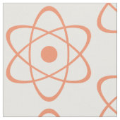Orange Atom Symbol Fabric Stoff (Nahaufnahme)