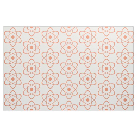 Orange Atom Symbol Fabric Stoff (Fat Quarter (45,7 x 55,9 cm))