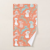 Orange atomarkatzen badhandtuch set (Handtuch)