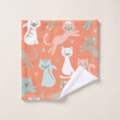 Orange atomarkatzen badhandtuch set (Waschlappen)