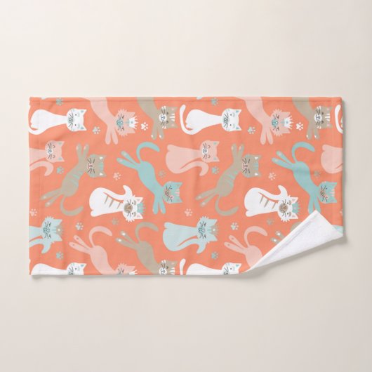 Orange atomarkatzen badhandtuch set (Handtuch)