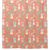 Orange atomarkatzen duschvorhang (Vorderseite)