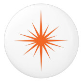 Orange Atomic Sternexplosion im Mittelalter Stil Keramikknauf (Vorderseite)