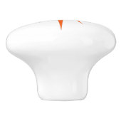 Orange Atomic Sternexplosion im Mittelalter Stil Keramikknauf (Seitenansicht)