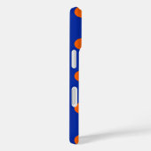 Orange auf Blau Punkte Musterdesign  Case-Mate iPhone Hülle (Rückseite / Rechts)