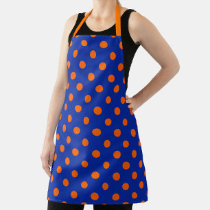 Orange auf Blau Punkte Musterdesign  Schürze
