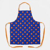 Orange auf Blau Punkte Musterdesign  Schürze (Vorderseite)