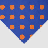 Orange auf Blau Punkte Musterdesign Seidenpapier (Ausschnitt)