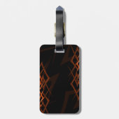 Orange auf dem schwarzen "Thorn" Gepäckanhänger (Rückseite vertikal)